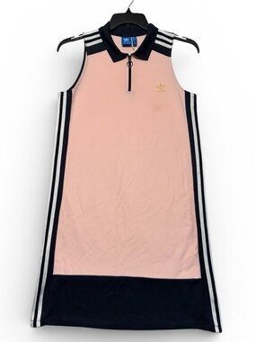adidas Originals Osaka Polo Dress Dusty Pink Women Sz L